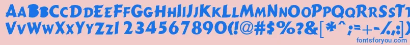 Gizmoscapsssk Font – Blue Fonts on Pink Background