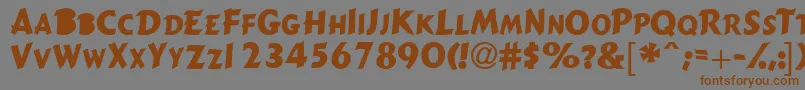 Gizmoscapsssk Font – Brown Fonts on Gray Background