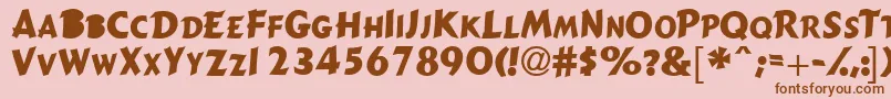 Gizmoscapsssk Font – Brown Fonts on Pink Background