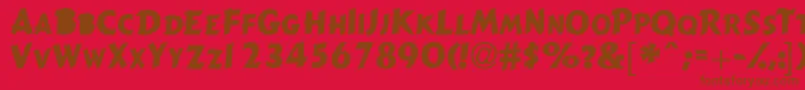 Gizmoscapsssk Font – Brown Fonts on Red Background