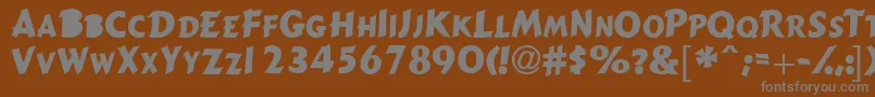 Gizmoscapsssk Font – Gray Fonts on Brown Background