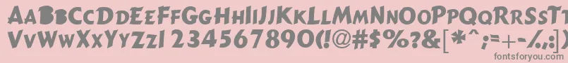 Gizmoscapsssk Font – Gray Fonts on Pink Background