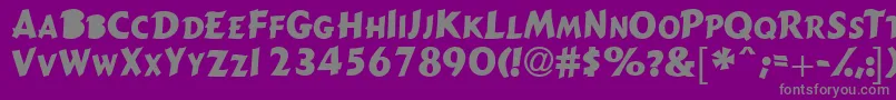 Gizmoscapsssk Font – Gray Fonts on Purple Background
