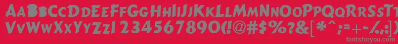 Gizmoscapsssk Font – Gray Fonts on Red Background