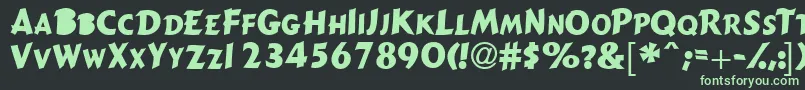Gizmoscapsssk Font – Green Fonts on Black Background