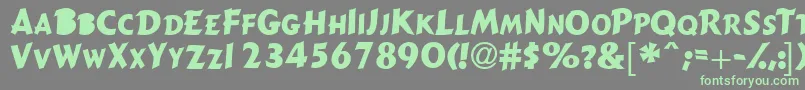 Gizmoscapsssk Font – Green Fonts on Gray Background