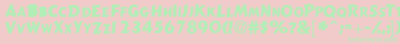 Gizmoscapsssk Font – Green Fonts on Pink Background