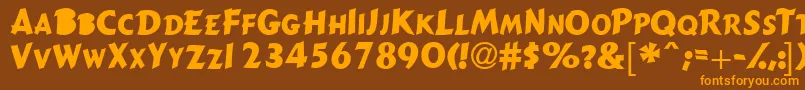 Gizmoscapsssk Font – Orange Fonts on Brown Background