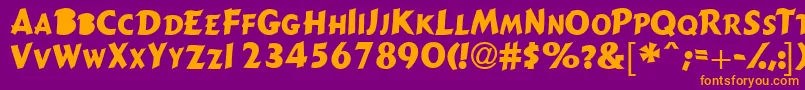 Gizmoscapsssk Font – Orange Fonts on Purple Background