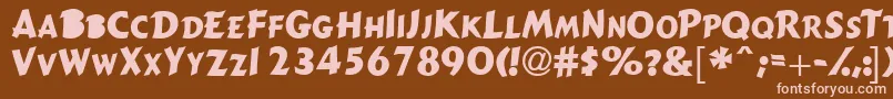 Gizmoscapsssk Font – Pink Fonts on Brown Background