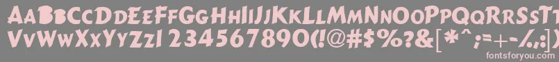 Gizmoscapsssk Font – Pink Fonts on Gray Background