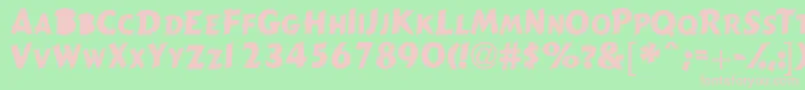 Шрифт Gizmoscapsssk – розовые шрифты на зелёном фоне