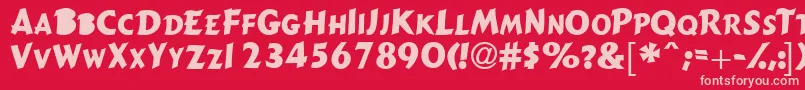 Gizmoscapsssk Font – Pink Fonts on Red Background