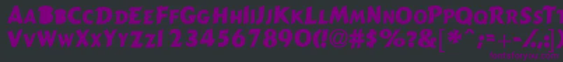 Gizmoscapsssk Font – Purple Fonts on Black Background