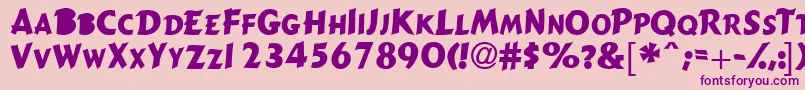 Gizmoscapsssk Font – Purple Fonts on Pink Background