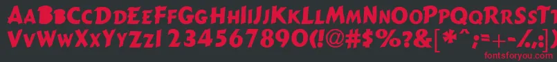 Gizmoscapsssk Font – Red Fonts on Black Background