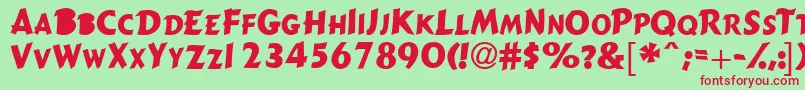 More about Gizmoscapsssk Font Gizmoscapsssk Font – Red Fonts on Green Background