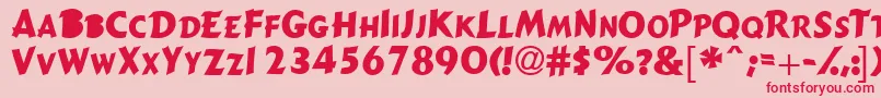 Gizmoscapsssk Font – Red Fonts on Pink Background