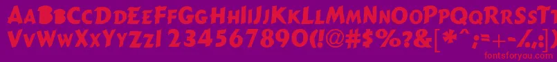 Gizmoscapsssk Font – Red Fonts on Purple Background