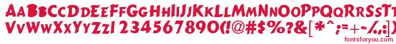 Gizmoscapsssk Font – Red Fonts on White Background