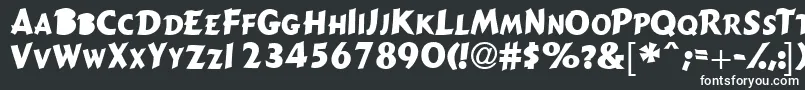 Шрифт Gizmoscapsssk – белые шрифты на чёрном фоне
