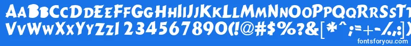 Gizmoscapsssk Font – White Fonts on Blue Background