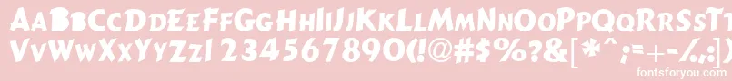Gizmoscapsssk Font – White Fonts on Pink Background
