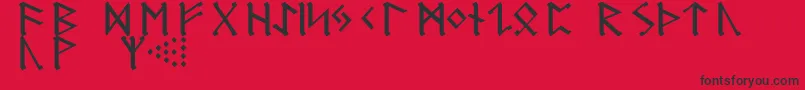 Czcionka RuneG – czarne czcionki na czerwonym tle