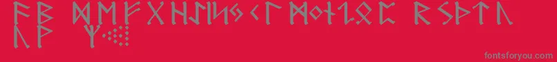 RuneG-Schriftart – Graue Schriften auf rotem Hintergrund