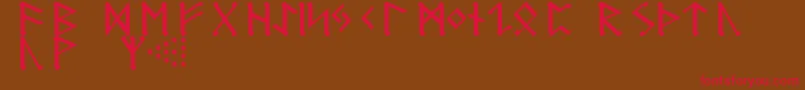 RuneG Font – Red Fonts on Brown Background