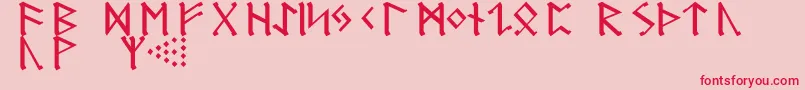 RuneG Font – Red Fonts on Pink Background