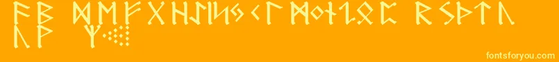 RuneG Font – Yellow Fonts on Orange Background
