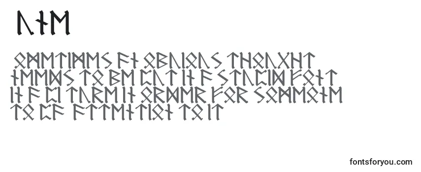 Überblick über die Schriftart RuneG