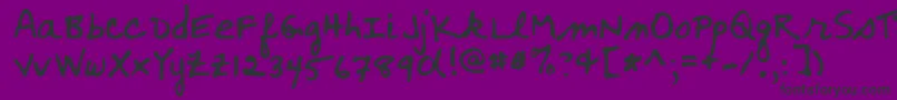 WoosterRegular Font – Black Fonts on Purple Background