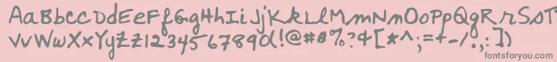 WoosterRegular Font – Gray Fonts on Pink Background