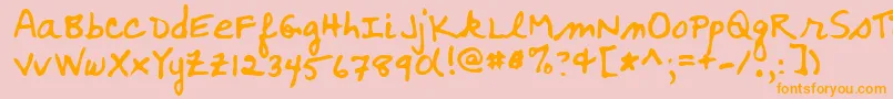 WoosterRegular Font – Orange Fonts on Pink Background