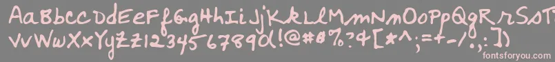 WoosterRegular Font – Pink Fonts on Gray Background