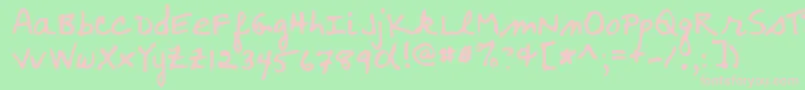 WoosterRegular Font – Pink Fonts on Green Background