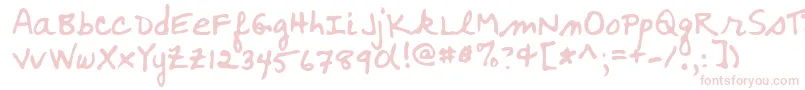 Шрифт WoosterRegular – розовые шрифты