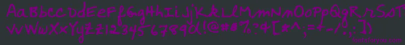 WoosterRegular Font – Purple Fonts on Black Background