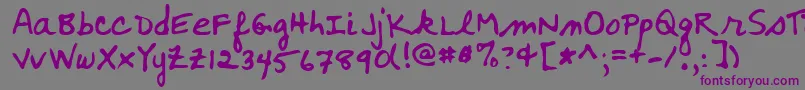 WoosterRegular Font – Purple Fonts on Gray Background