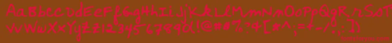 WoosterRegular Font – Red Fonts on Brown Background
