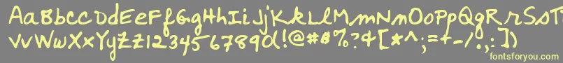 WoosterRegular Font – Yellow Fonts on Gray Background
