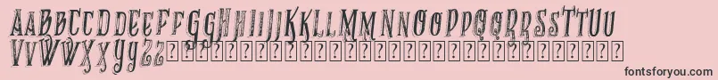 VtksRecoverMb1 Font – Black Fonts on Pink Background