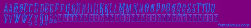 VtksRecoverMb1 Font – Blue Fonts on Purple Background