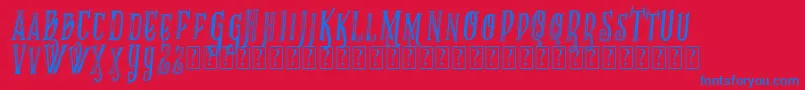 VtksRecoverMb1 Font – Blue Fonts on Red Background