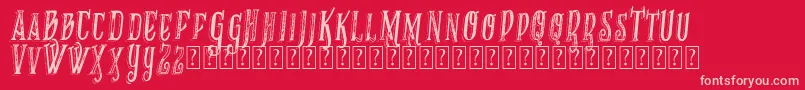 VtksRecoverMb1 Font – Pink Fonts on Red Background