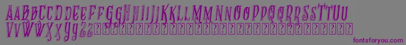 VtksRecoverMb1 Font – Purple Fonts on Gray Background