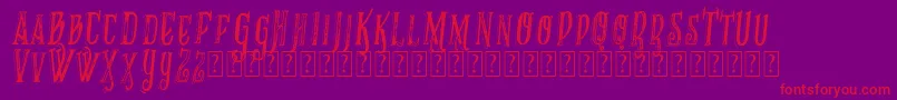 VtksRecoverMb1 Font – Red Fonts on Purple Background