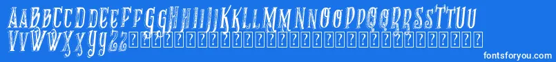 VtksRecoverMb1 Font – White Fonts on Blue Background